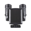 Ao ar livre 7 * 2 LED de Energia Solar Cabeça Dupla Pir motion sensor de luz do ponto de parede de jardim lâmpada de segurança rotativo à prova d &#39;água holofote